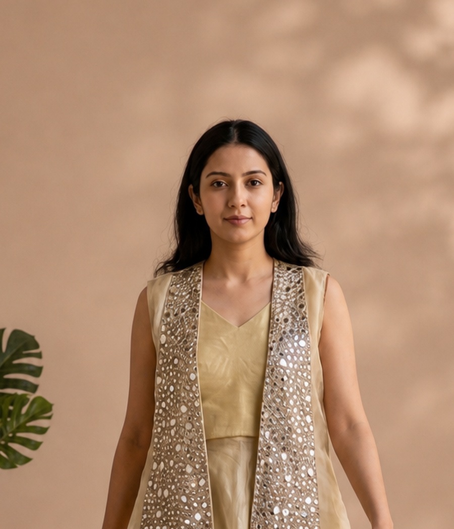 Sunehri Drape Set — detail view